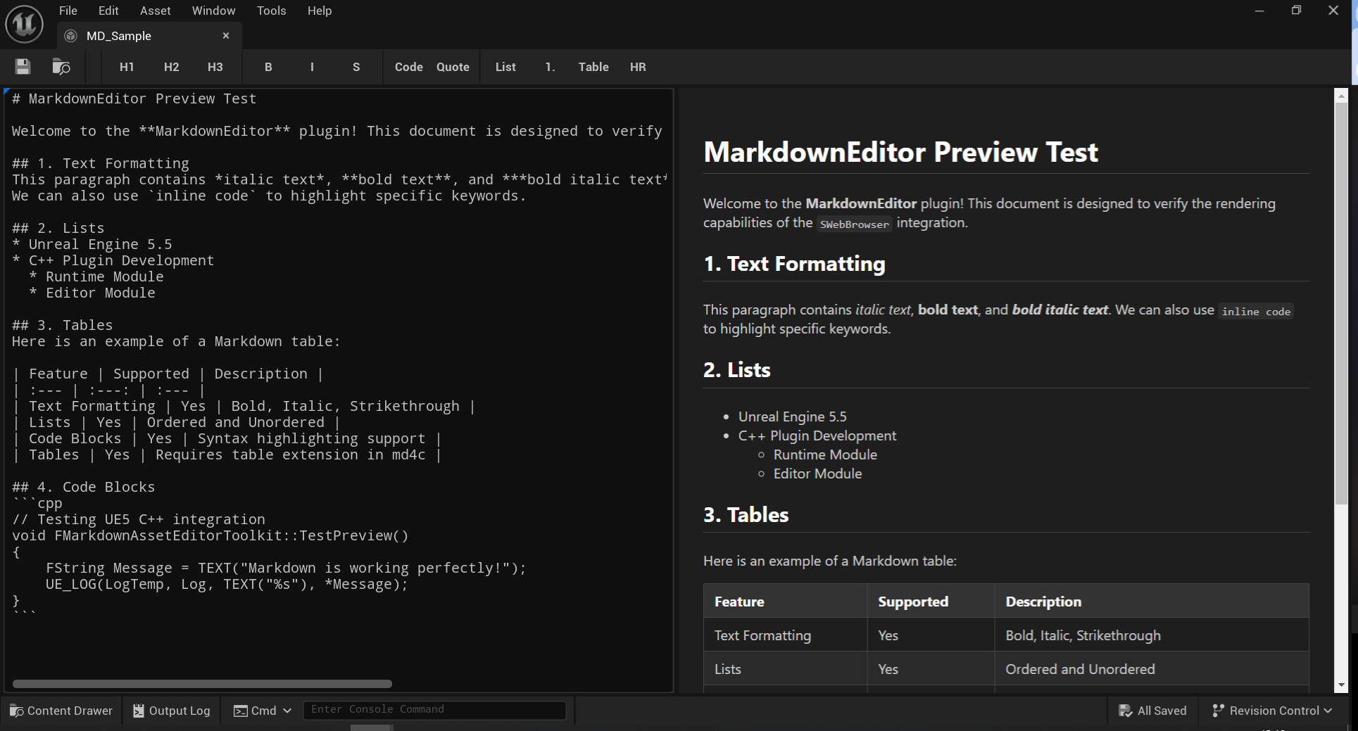 Editor Overview